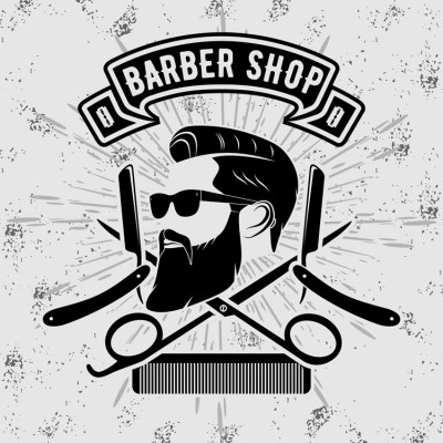 Barber Shop 3 Boyutlu Duvar Kağıdı